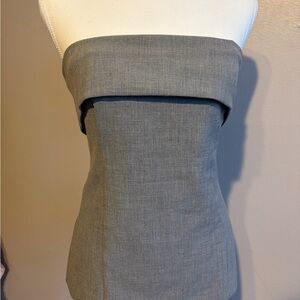 Aritzia Babaton Element Tube Top Women's Size 8 Heathered Gray minor flaw
